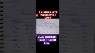 Rajasthan MBBS Cut-Off 2023 Round-1  Government Seats and Govt. Paid Seats #shorts #neet #neet2023