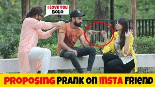 Fake G-U-N Proposing Prank On Instagram  Friend ️ | Epic Reactions 