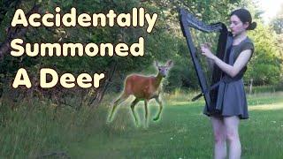 She Accidentally Summoned a Deer and Became a Disney Princess #shorts #harp #harpi