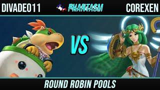 Divade011 (Bowser Jr.) vs Corexen (Palutena) - Phantasm 75 RR Pools