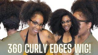 Hands Down, BEST 360 Curly Edges Wig NO LEAVE OUT Glueless Install Bobby Pin Hack OMGHERHAIR