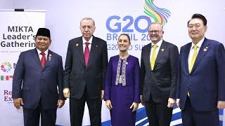 Presiden Prabowo Bertemu Para Pemimpin MIKTA di KTT G20 Brasil 2024, Rio de Janeiro,18 November 2024