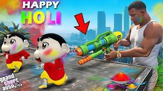 Franklin Celebrates HOLI With Shinchan & Chop in GTA 5!