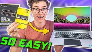 How To Add More RAM & SSD Storage To Your Laptop - QUICK & EASY!  (DDR4/DDR5 PCIE GEN 4 m.2) | AD