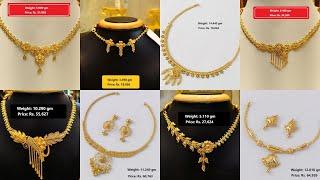 Lightweight Gold Necklace Designs with WEIGHT and PRICE | #Indhus Jewellery Collection