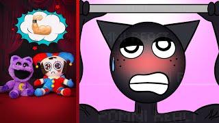 POMNI & CatNap react to SPRUNKI Incredibox, Inside Out 2 & Digital Circus | Funny TikTok Videos # 74