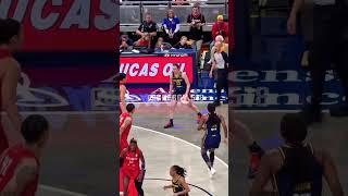Caitlin goes between a few timesthan pulls up from beyond the arch#wnba #basketball #caitlinclark
