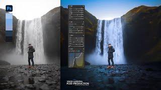 How To Retouching & Color Grading in a Waterfall Shoot | Tutorial 076# | Photoshop CC 2024