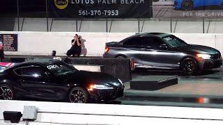 2021 Toyota Supra vs BMW M240i - drag racing - 1/4 mile