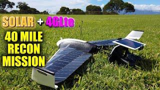 SOLAR DRONE with 4GLte SIM CARD MOD 40 Mile Flight - Parrot Disco 4G - Long Range FPV Ukraine RECON?