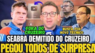 VENÂNCIO TROUXE SURPRESAS! CAIU! FERNANDO SEABRA DEMITIDO DO CRUZEIRO APÓS EMPATE CONTRA O CUIABÁ!