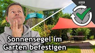 Wie kann man ein Sonnensegel im Garten befestigen? | Quick Tips ️ Pina