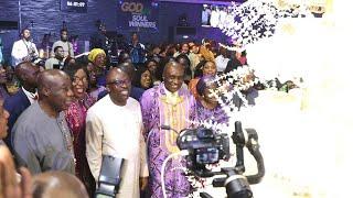 Gov Fubara Attends Pastor David Ibiyeomie's 62nd Birthday Service In Port Harcourt