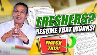 Freshers? Resume that works!  | Sidd Ahmed