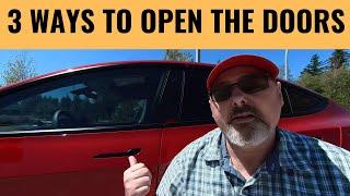 Tesla Model 3/Y - 3 Easy Ways To Open the Doors for beginners