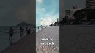 Deep breathing walking in Huahin beach Thailand