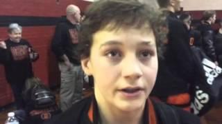 Orange Wrestler Mitchell Askew Discusses his pin of Morehead's Austin Hunt