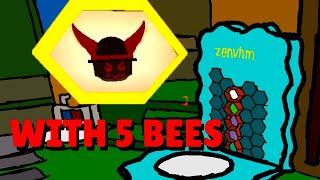 GETTING DEMON MASK WITH 5 BEES // Bee swarm simulator cursed hive #4 | zenvhm