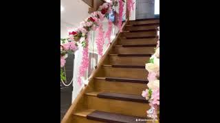 Staircase/hall decor for an intimate home nikkah