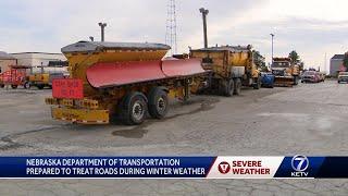 Nebraska Department of Transportation prepared to treat roads during winter weather