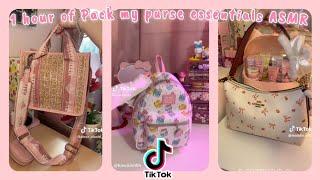 1 hour of Pack My PurseEssentials with me ASMR2024 TikTok compilation🩷|Satisfying+Aesthetic+link