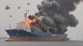 Today, Upon Arrival in the Red Sea, 2 US cargo ships carrying explosives were destroyed by Iranian K