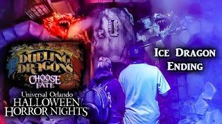 2023 Dueling Dragons Choose Thy Fate Ice Dragon Haunted House POV HHN 32 Universal Studios Florida