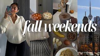 FALL WEEKENDS ARE HERE  pumpkin painting, new outfits, recipes, winter arch chats + city days 