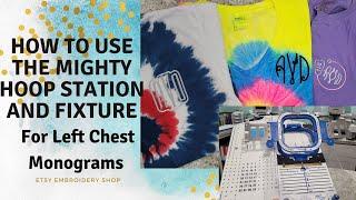 How To Monogram a T-Shirt Using the MIGHTY HOOP Station and Fixture | Brother Embroidery Machine