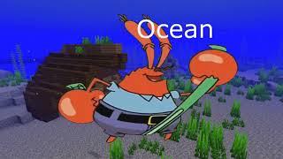 Mr Krabs, Spongebob, and Squidward Dancing in Every Minecraft Biome