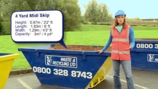 Skip Hire Info - 4 Cubic Yard 'Midi' Skip - Available from TJ Waste