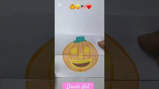 How to draw cute emoji #howtodraw #cute #emoji #mix #funny #pumpkin #challenge #like #art #shorts