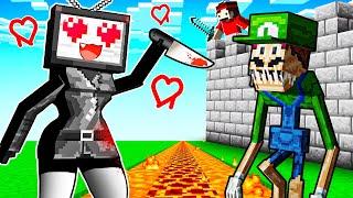 I Hired MUTANT LUIGI To Defend My Minecraft House from TV WOMAN FANGIRL!