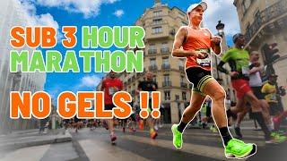 BREAKING 3 HOURS in the Paris Marathon 2023 WITHOUT GELS