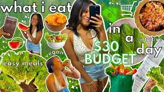 RAW VEGAN ON A $30 BUDGET | What I Eat in a Day (EASY & CHEAP MEALS) 🫐