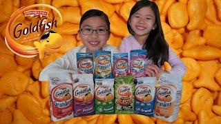 Goldfish Challenge With Kaitlyn and Leah!