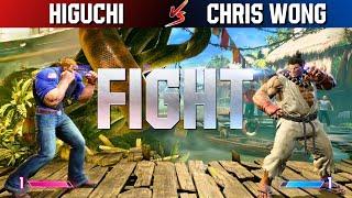 SF6 ▰ HIGUCHI (Guile) vs CHRIS WONG (Akuma) ▰ High Level Gameplay