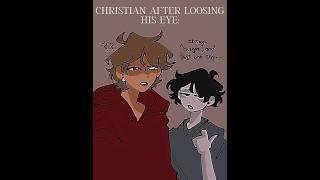 Christian After Losing His Eye. (Lore) #art #ocartist #originalcharacter #edit #oc #artist #drawing