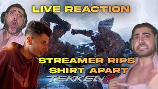 STREAMER RIPS HIS SHIRT APART TEKKEN 8 REACTION!!