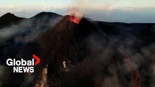 Mount Etna eruption: Explosions of lava from new active crater puts on spectacular show