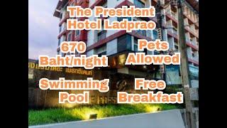 [4K 60fps] CHEAPEST HOTEL IN LADPRAO BANGKOK | THE PRESIDENT HOTEL #walkingtour #bangkok  #thailand