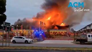 Fire tears through major Buddhist temple in Melbourne's south-east