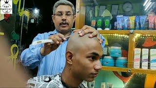 Headshave / straight razor headshave full video