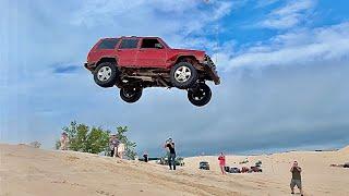 Jumps, Wheelies, and Drag Racing at the Silver Lake Sand Dunes.  August 16-17