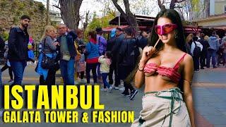 Istanbul Galata Tower - Istiklal Street Walking Tour  4k