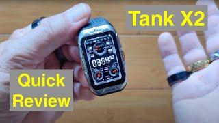 KOSPET TANK X2 1.64” AMOLED Always-On 5ATM Rugged MIL-STD-810H Smartwatch Bracelet: Quick Overview