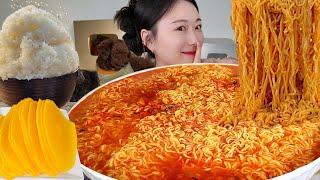 ASMR 히밥 김찌라면 찐리뷰해볼게요 김치찌개 라면 밥 리얼먹방 :) Kimchi ramen MUKBANG