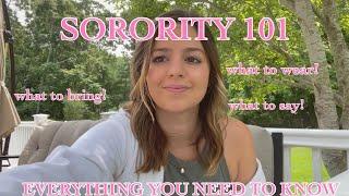 SORORITY 101 | WHAT TO WEAR/SAY/BRING | A University of Arkansas perspective and a broad perspective