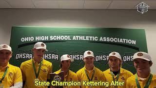 Kettering Alter after winning the DII State Golf Championship at Firestone