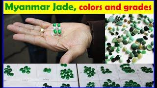 Jade Myanmar, colors and grades, gemstones